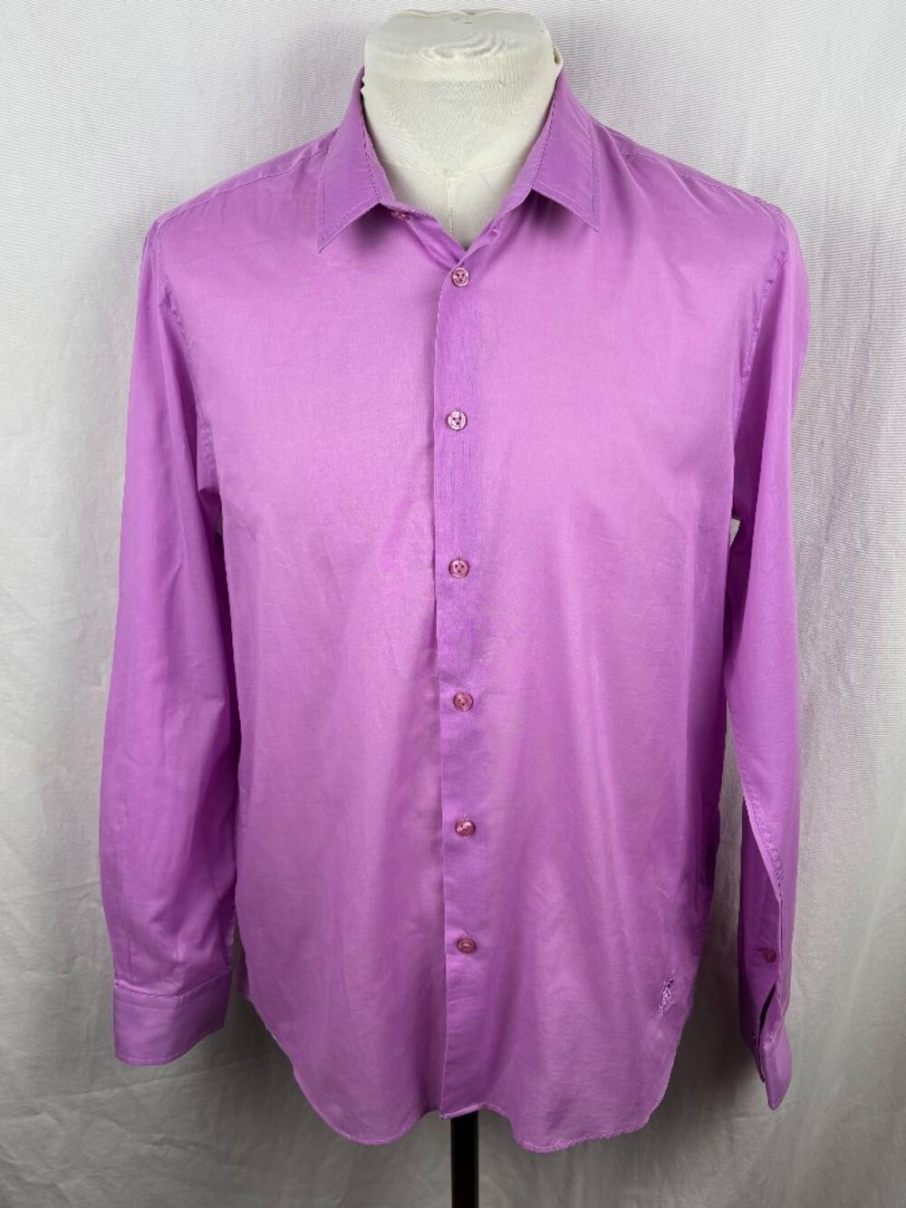 Vilebrequin Men's XL Lavender Lightweight Cotton Button Front Summer Shirt